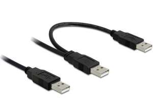Delock Kabel USB-A(M)+POWER USB-A(M)-USB-A