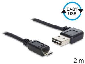 Delock Kabel USB MICRO(M) -USB-A(M) 2.0 2M