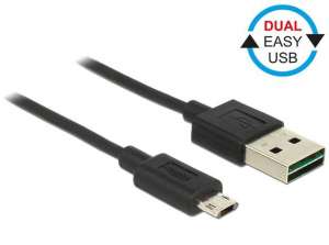 Delock Kabel USB MICRO(M) -USB-A(M) 2.0 0.2m