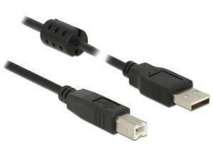 Delock Kabel USB-A(M)-US B-B(M) 2.0 5M czarny