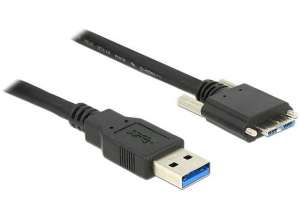 Delock Kabel USB MICRO(M) ze śrubami - USB-A