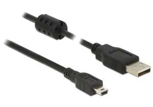 Delock Kabel USB MINI(M)- USB-A(M) 2.0 2m czarny
