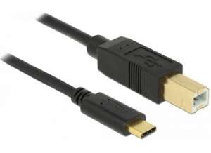 Delock Kabel USB-C(M)-USB-B(M) 2.0 3m czarny