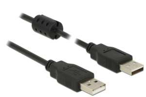 Delock Kabel USB-A M/M 2. 0 0.5m czarny