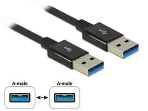 Delock Kabel USB 3.1 0.5m AM-AM czarny