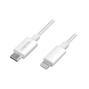 LogiLink Kabel USB-C do złącza Lightning dł.1m Biały