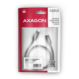 AXAGON BUCM432-CM10AB Kabel USB-C  USB-C, USB4 Gen 3x2 1m, PD 100W, 8K HD, ALU, oplot Czarny