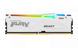 Kingston Pamięć DDR5 Fury Beast White RGB 16GB(1*16GB)/6000 CL40