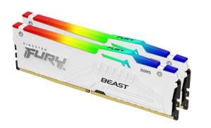Kingston Pamięć DDR5 Fury Beast RGB  64GB(2*32GB)/5200  CL36 Biała