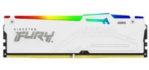 Kingston Pamięć DDR5 Fury Beast RGB 64GB(4*16GB)/5200 CL40 biała