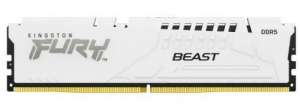Kingston Pamięć DDR5 Fury Beast 128GB(4*32GB)/5600 CL40 biała