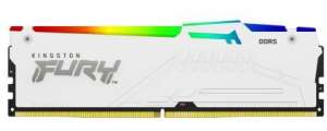 Kingston Pamięć DDR5 Fury Beast RGB 128GB(4*32GB)/5600 CL40 biała