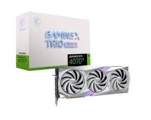 MSI Karta graficzna GeForce RTX 4070 Ti Gaming X Trio 12G GDDRX6 192bit biała