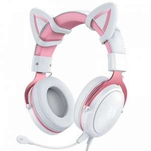 Onikuma Słuchawki gamingowe X10 Różowo-białe