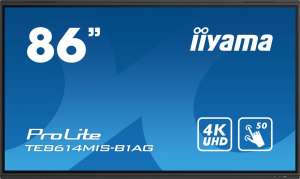 IIYAMA Monitor wielkoformatowy 85.6 cali TE8614MIS-B1AG INFRARED,50pkt,VA,4K,7H,WiFi,MIC,USB-C 