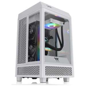 Thermaltake - The Tower 100 Mini Tempered Glass*3 - Snow 