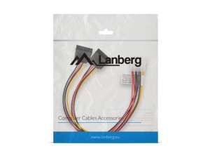Lanberg Kabel Molex zasilający - SATA x2 M/F 30cm