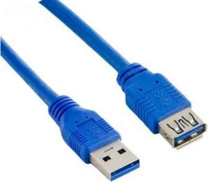 Lanberg Przedłużacz kabla USB 3.0 AM-AF niebieski 1.8M