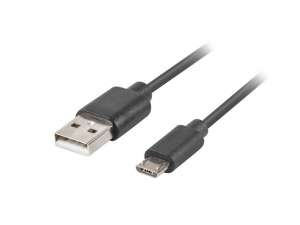 Lanberg Kabel USB micro BM - AM 2.0 0.5m czarny QC 3.0