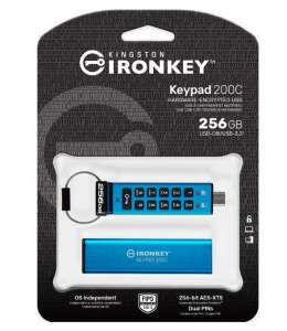 Kingstone 256GB IronKey Keypad 200 FIPS140-3 Lvl3 AES-256 