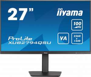 IIYAMA 27 cali XUB2794QSU-B6 VA,QHD,HDMI,DP,100Hz,HAS(150mm),USB3.2