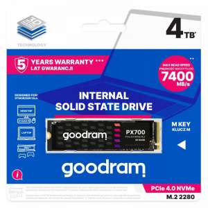 GOODRAM PX700 4TB M.2 PCIe 2280 4x4 7400/6500MB/s