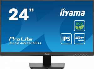 IIYAMA XU2463HSU-B1 IPS,100HZ,ECO,3ms,SLIM,HDMI,DP,2x USB3.2 ,TCO,EPEAT Monitor 24 cale 