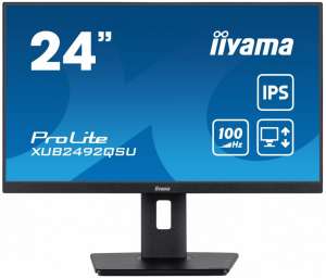 IIYAMA ProLite XUB2492QSU-B1 IPS,QHD,USB-C,100Hz,3xUSB(3.2),HDMI,DP  300cd/m2,FreeSync,2x2W,HAS(150mm),PIVOT Monitor 23.8 cala 