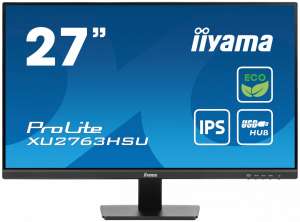 IIYAMA ProLite XU2763HSU-B1 IPS,100HZ,ECO,3ms,SLIM,HDMI,DP,2x USB3.2 TCO,EPEAT Monitor 27 cali 