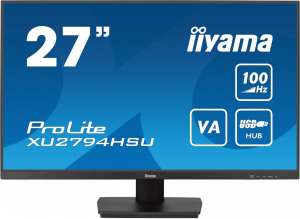 IIYAMA XU2794HSU-B6 VA,FHD,100HZ,4000:1,1MS,HDMI,DP,2xUSB,   FreeSync,2x2W,PIVOT Monitor 27 cali 