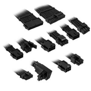 Kolink Core Pro Braided Cable Extension Kit 12V-2x6 Typ 1 - Jet Black