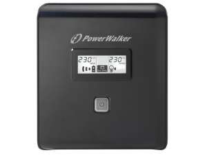 PowerWalker UPS LINE-INTERACTIVE 1000VA 2X SCHUKO + 2XIEC OUT,  RJ11/RJ45 IN/OUT, USB, LCD