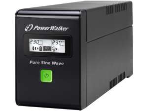 PowerWalker UPS LINE-INTERACTIVE 800VA 2X SCHUKO OUT RJ11/45   IN/OUT, USB, LCD, PURE SINE WAVE