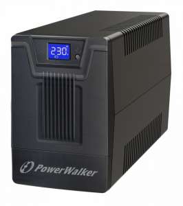PowerWalker Zasilacz Line-Interactive 1000VA SCL 4xPL 230V, RJ11/45 IN/OUT, USB, LCD