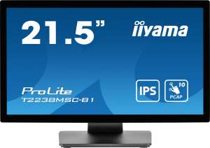 IIYAMA T2238MSC-B1 IPS, Monitor 22 cale FHD,DP,HDMI,2x2W,2xUSB,600(cd/m2),   10pkt.7H,IP1X(FRONT),PION/POZIOM
