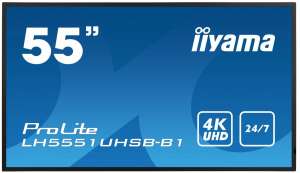 IIYAMA LH5551UHSB-B1 Monitor 54.6 cala 4K,24/7,800cd,IPS,SLIM,DAISY/CHAIN
