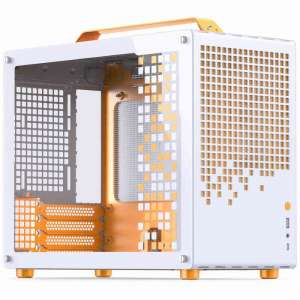 Jonsplus MATX Handle Case Z20 - Biało/Pomarańczowa