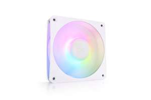 Alphacool Apex Stealth Metall Aurora 120 mm – premium wentylator z metalową Białą ramą i ARGB