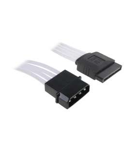BitFenix Molex na SATA Adapter 45cm - rękaw biały / czarny