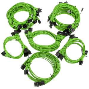 Super Flower  Sleeve Cable Kit Pro - zielone