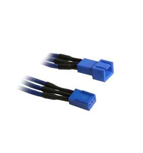 BitFenix ​​3-Pin przedłużenie 90cm - rękaw niebieski / niebieski
