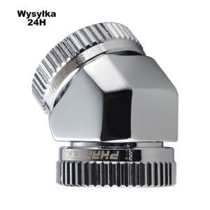 PHANTEKS Glacier Hard-Tube Adapter 2x 16mm 45 Grad - chrome