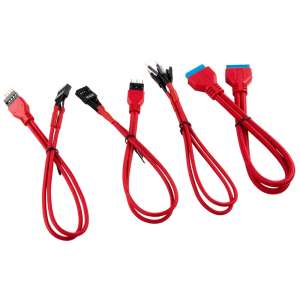 Corsair Premium Przedłużacz kabla  z panelem przednim - czerwony