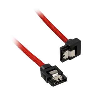 Corsair Premium Kabel z rękawem SATA kątowy 30cm - czerwony