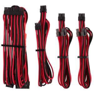 Corsair  Premium Sleeved Kabel-Set (Gen 4) - czerwono/czarne
