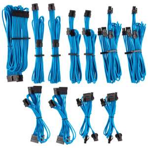 Corsair  Premium Pro Sleeved Kabel-Set (Gen 4) - niebieski
