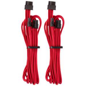 Corsair Premium Jednoprzewodowy kabel  z rękawami PCIe Twin Pack (Gen 4) - czerwony