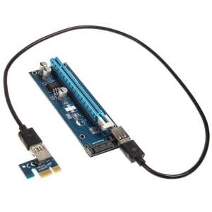 Kolink  PCI-E x1 dla x16 powered Riser Card Mining/Rendering-Kit SATA - 60cm