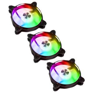 Lian Li BR120 Digital RGB PWM Fan 3-Pack + Controller, Black - 120mm