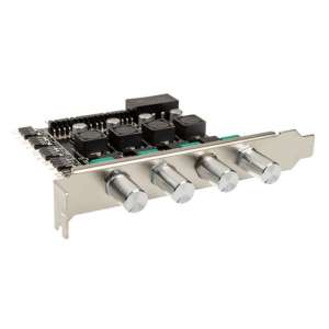 Lamptron CP436 ARGB Kontroler wentylatora PCI  - srebrny